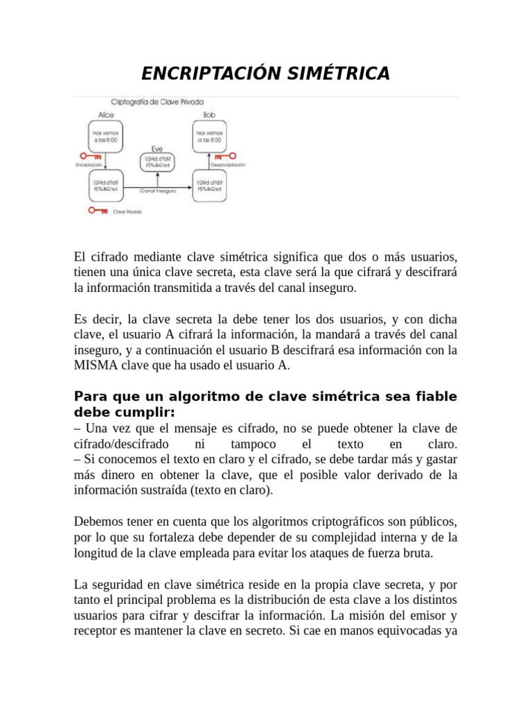 Algoritmos De Encriptacion Pdf Clave Criptografía Cifrado