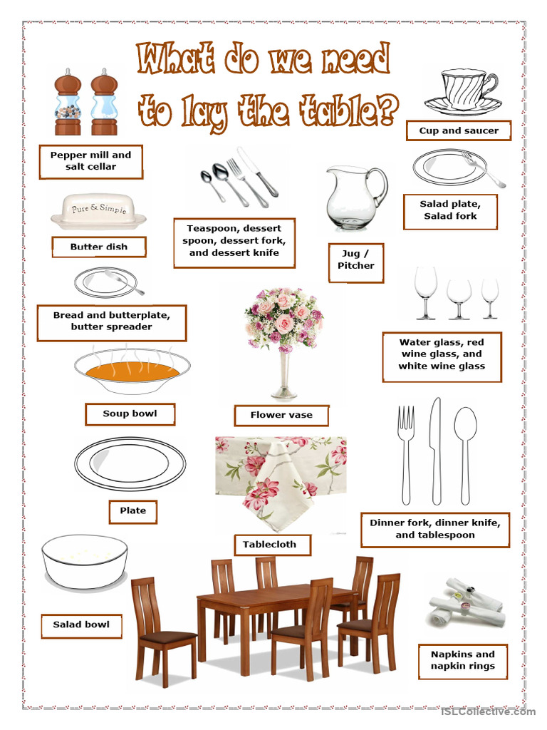 What Do We Need To Lay The Table | PDF | Cuisine | Foods