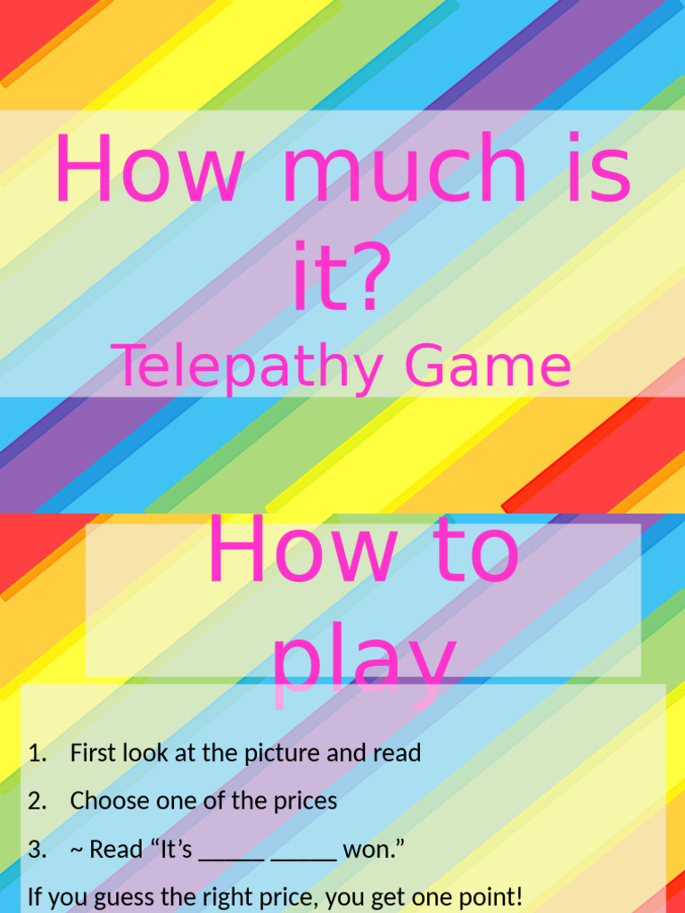 4.12.3 Telepathy Game | PDF | Psychic Powers