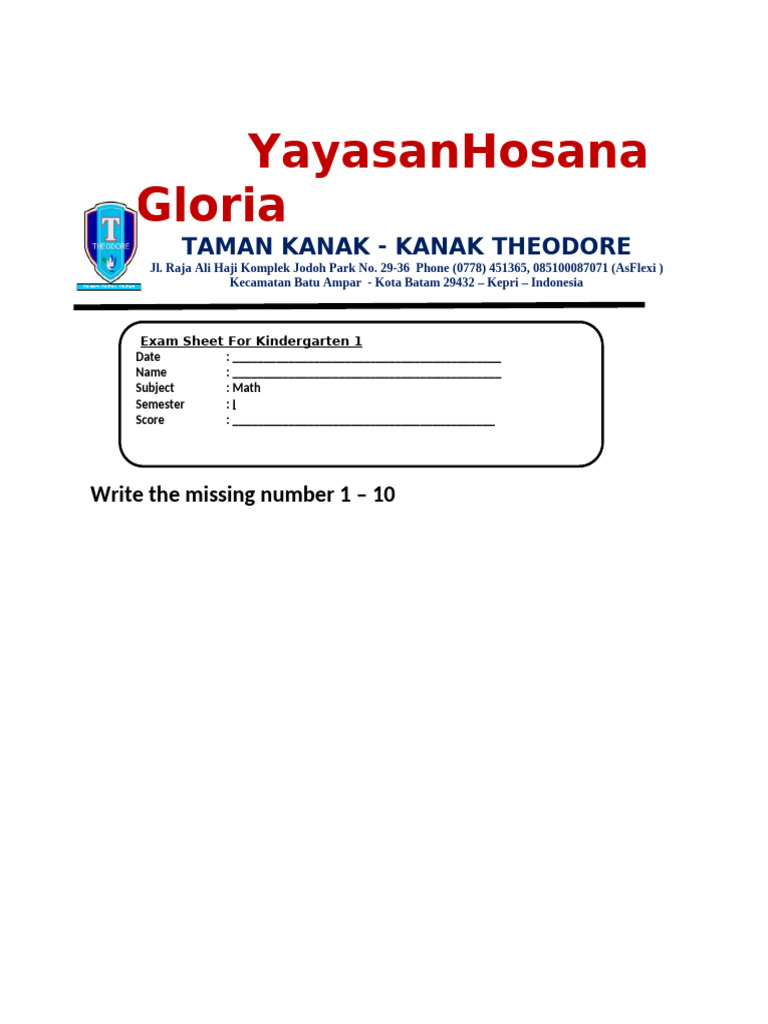 Exam Math Sems 1 Pdf Science