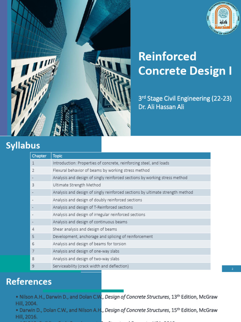 Reinforced Concrete Design Overview | PDF | Beam (Structure ...