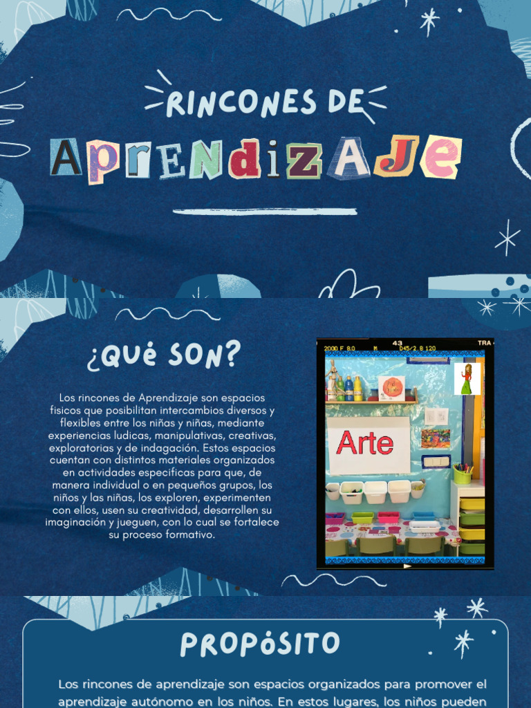 Rincones de Aprendizaje: Propósitos y Beneficios | PDF | Aprendizaje ...