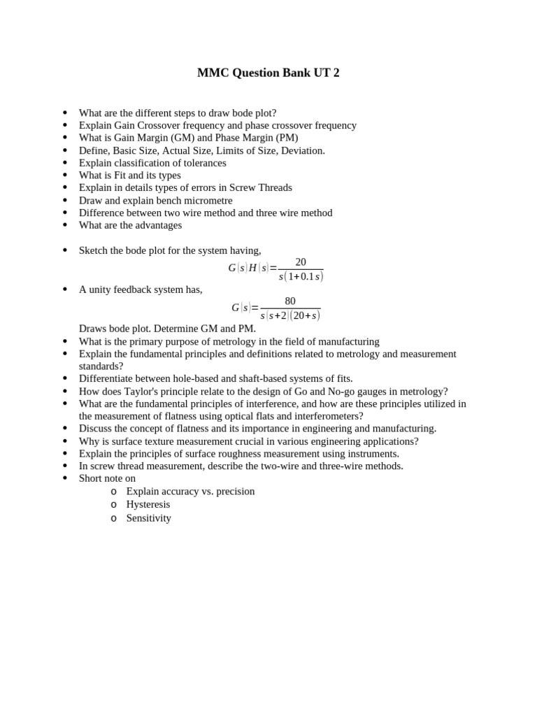MMC Question Bank - 1 | PDF | Teaching Methods & Materials