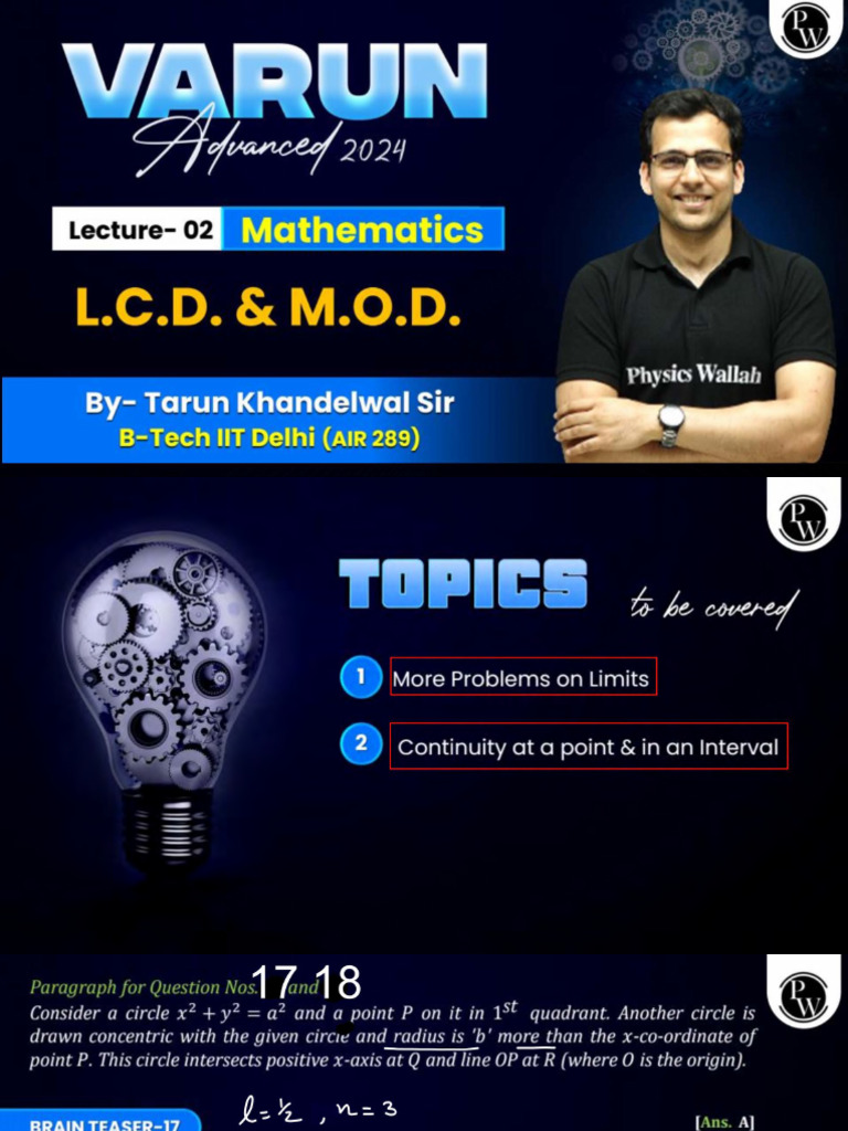 660ac60e6666140018ad5510 ## L C D & M O D 02 Class Notes Varun JEE | PDF
