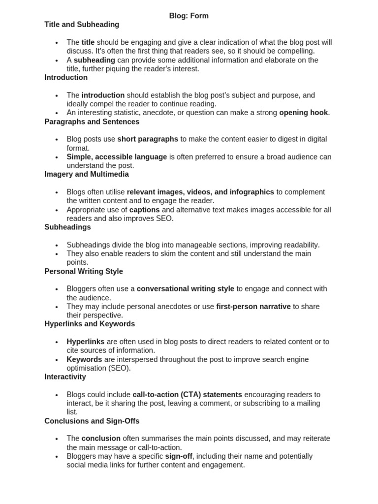 Essential Blog Writing Guidelines | PDF | Business
