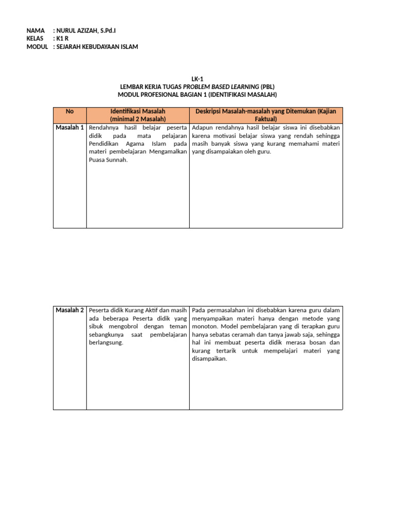 PBL LK 1 | PDF