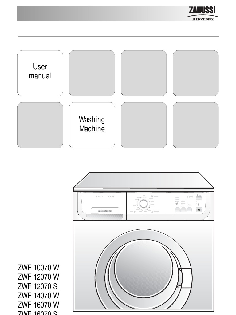 Zanussi | PDF | Washing Machine | Laundry