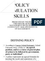 Policy Formulation Skills- Lead 2005