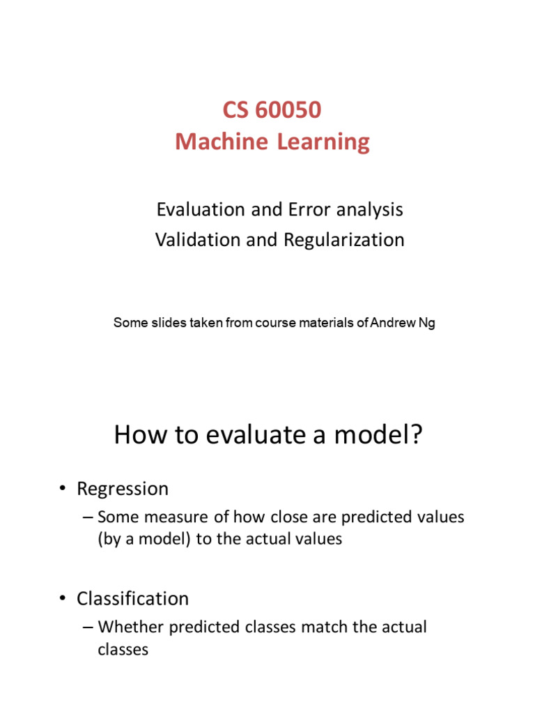 ML 04 Validation Regularization | PDF | Errors And Residuals | Cross ...