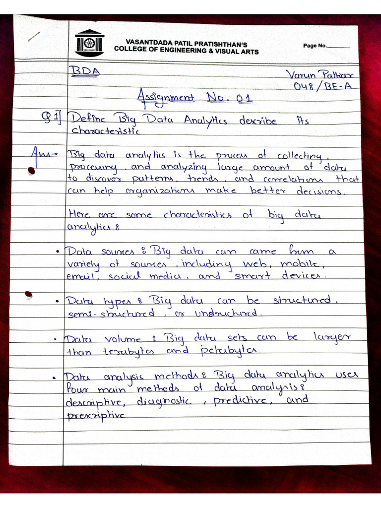 Bda Assignment 1 Pdf