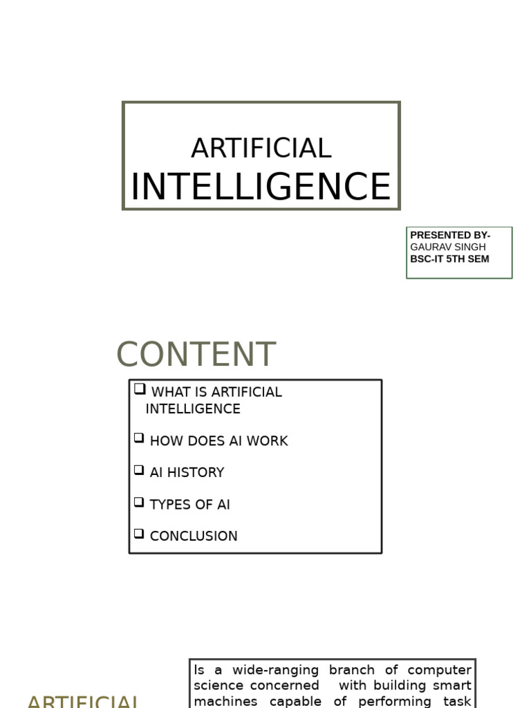 ARTIFICIAL Intelligence | PDF | Artificial Intelligence | Intelligence ...