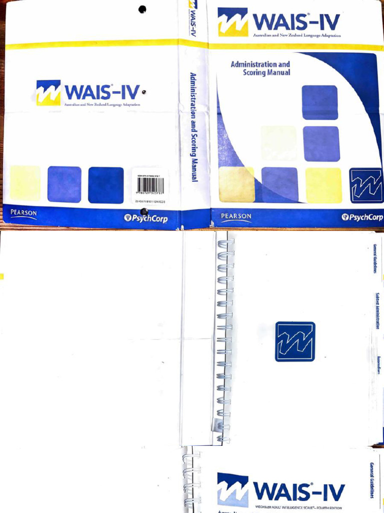 Toaz - Info Wais Administration and Scoring Manual David Wechsler