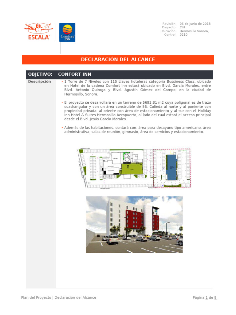 Proyecto Hotel Comfort Inn Hermosillo | PDF | Arquitecto | Presupuesto