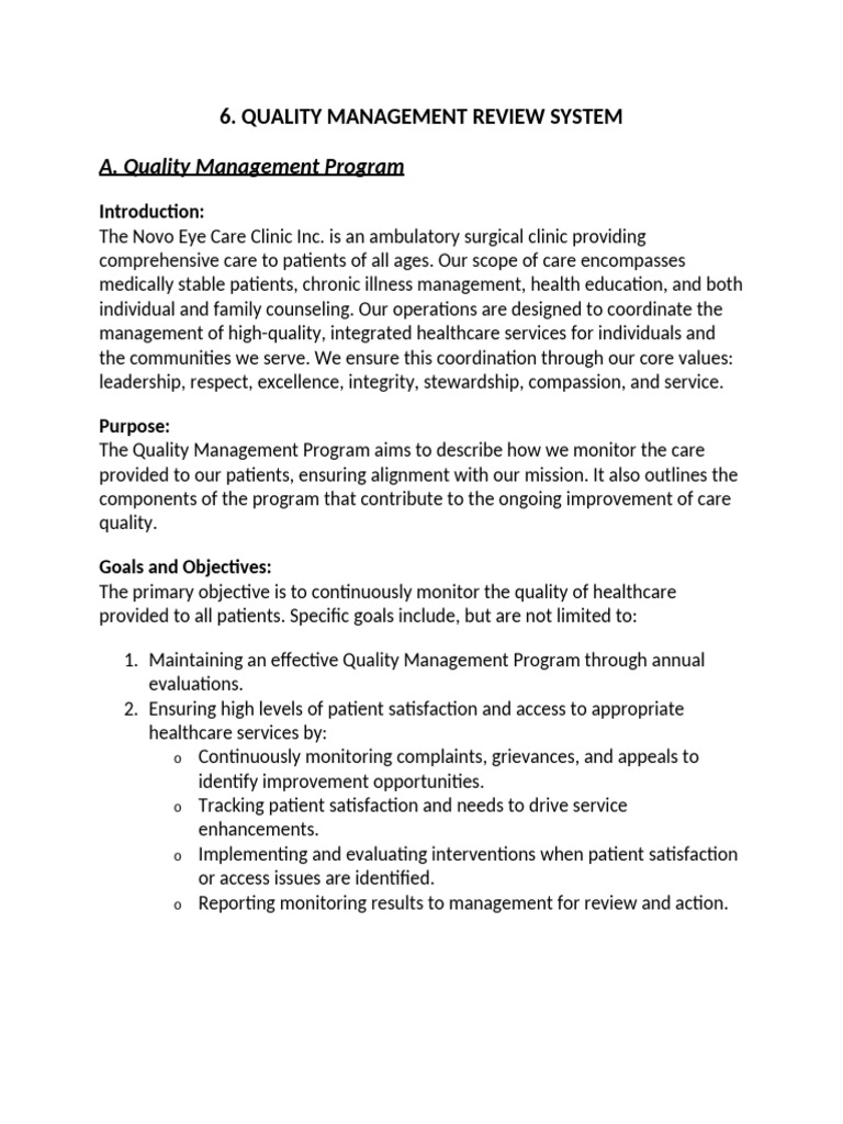 Quality Management Review System A J B J C | PDF | Quality Management ...