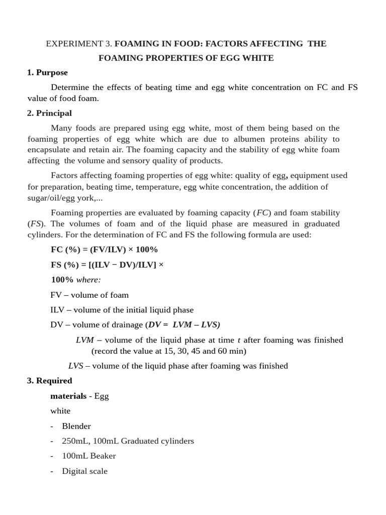 3 - Foaming in Food 1 KKK | PDF | Foam | Egg White