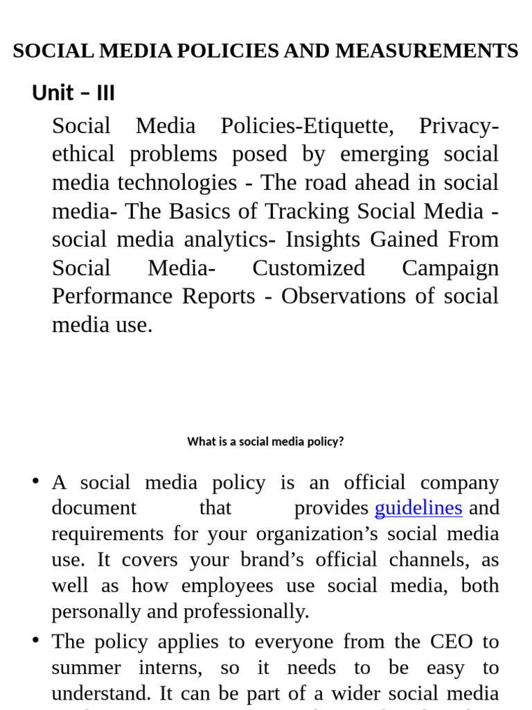 Unit 3 -SMWA | PDF | Social Media | Popular Culture & Media Studies