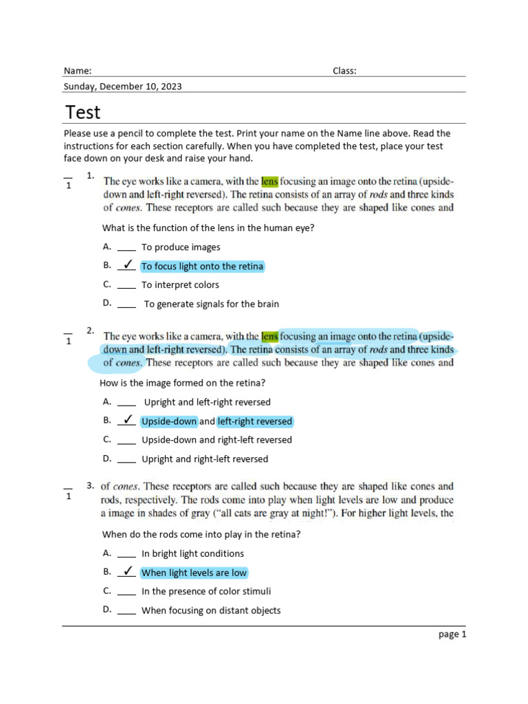 Human Eye and Color Perception Test | PDF | Color | Rgb Color Model