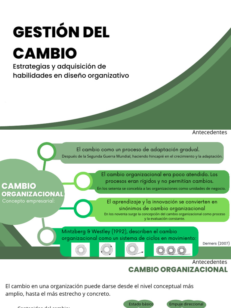 Estrategias de Cambio Organizacional | PDF | Gestión del cambio ...