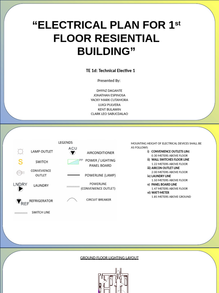 First Floor Electrical Plan | PDF | Electricity | Building Engineering