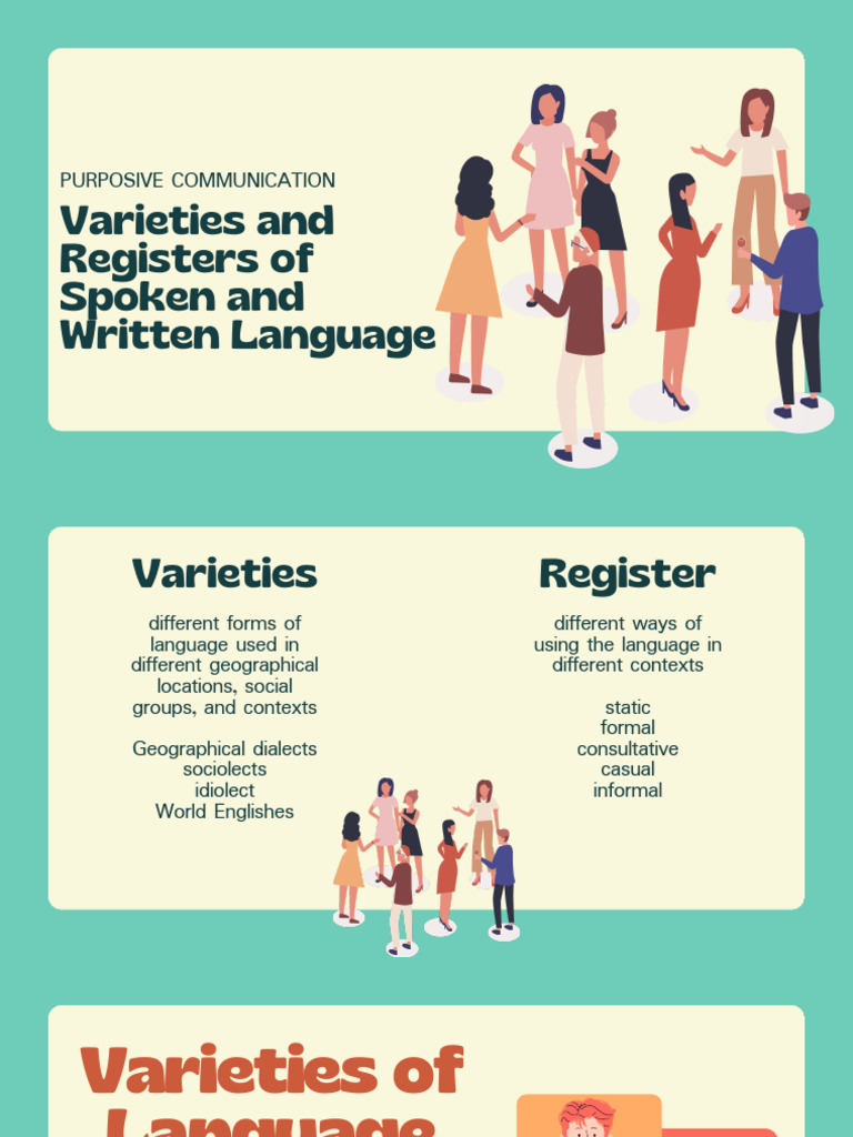 3b - Varieties and Registers of Spoken and Written Language | PDF ...