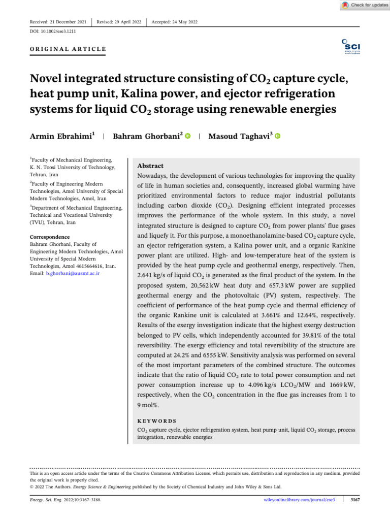 Integrated CO2 Capture and Storage System | PDF | Carbon Dioxide | Exergy