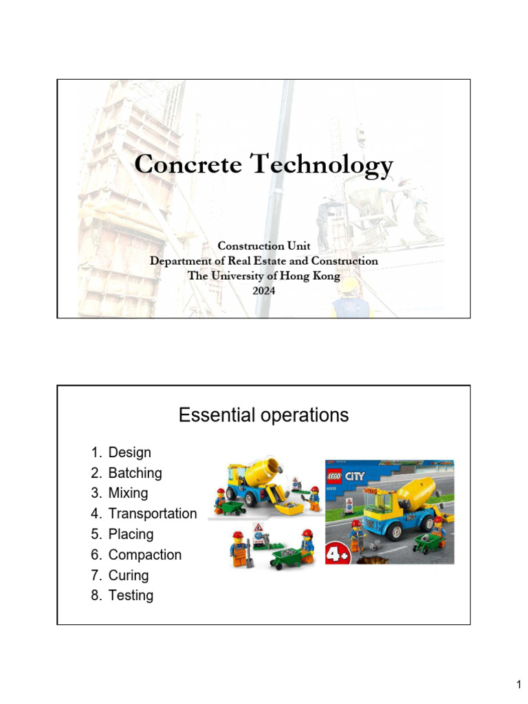 Concrete Technology and Mixing Processes | PDF | Concrete | Structural ...