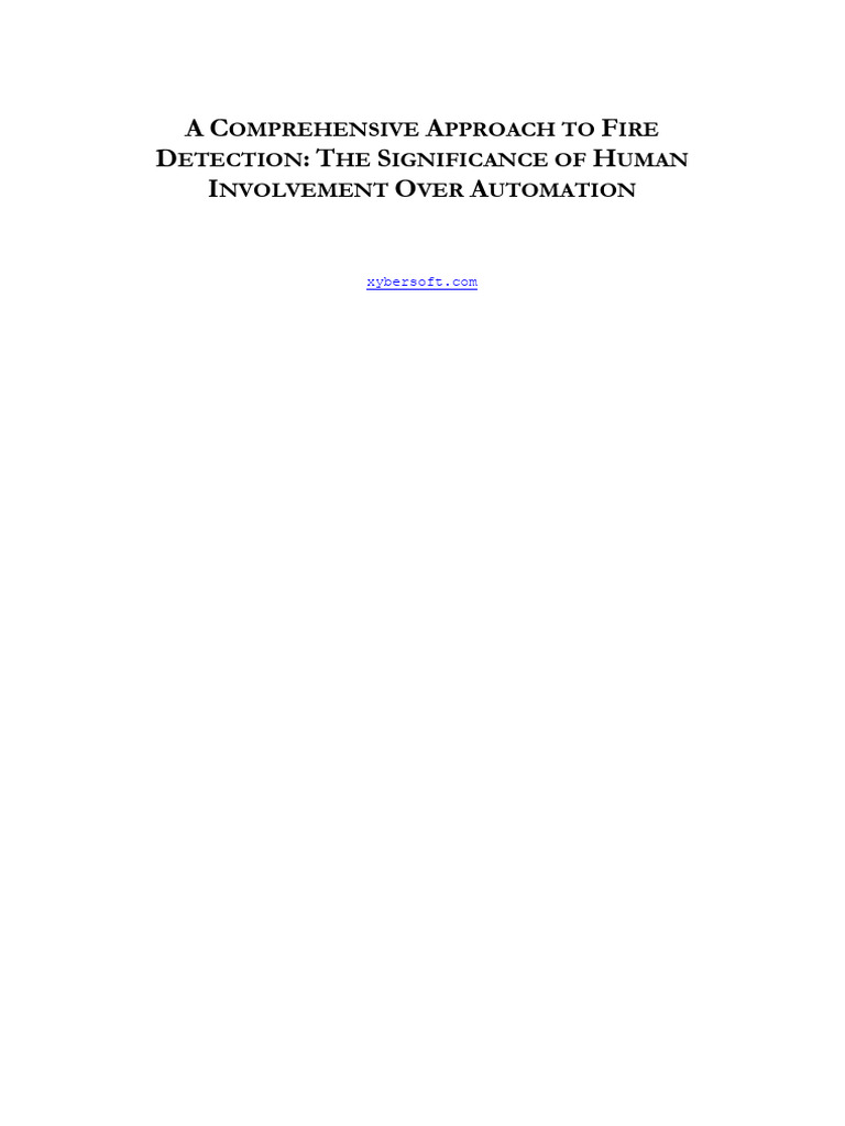 The Significance of Human Involvement Over Automation | PDF | Fires | Smoke