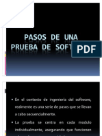 Pasos de Una Prueba de Software