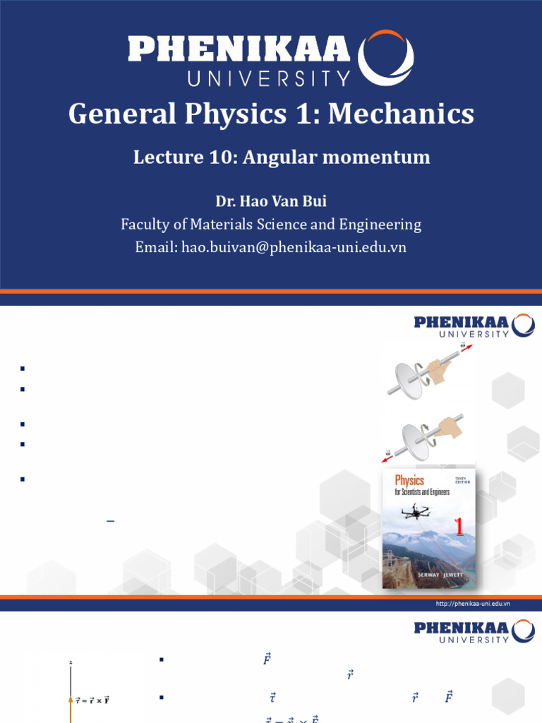 Angular Momentum in Mechanics Lecture | PDF | Rotation Around A Fixed ...