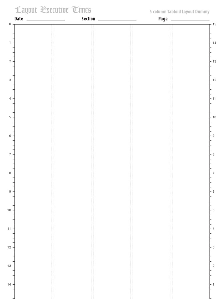 Newspaper Layout Dummy PDF Newspapers Newspaper Publishing