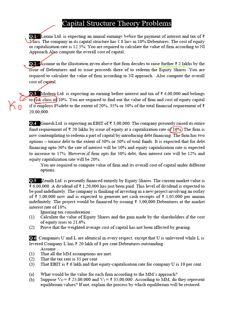 41 Capital Structure 1728640417 | PDF | Cost Of Capital | Capital Structure