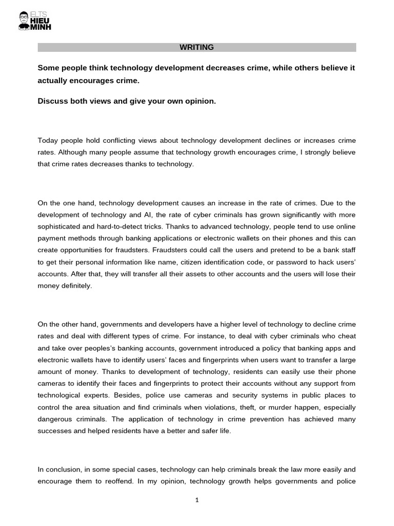 Technology's Impact on Crime Rates | PDF | Crimes | Crime & Violence