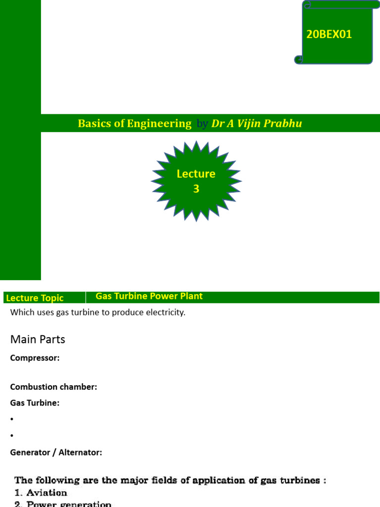Be GTPP | PDF | Internal Combustion Engine | Power Station