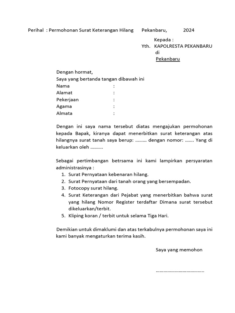 Surat Pernyataan Sempandan-1 | PDF