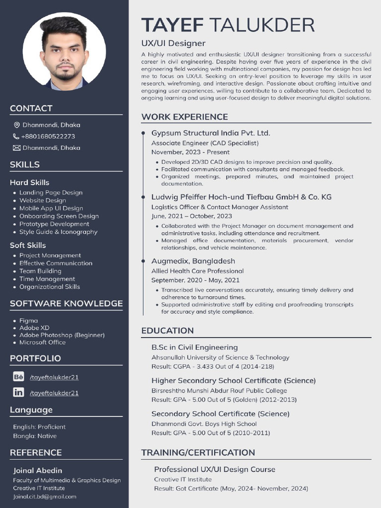 Tayef Talukder UI-UX Resume | PDF