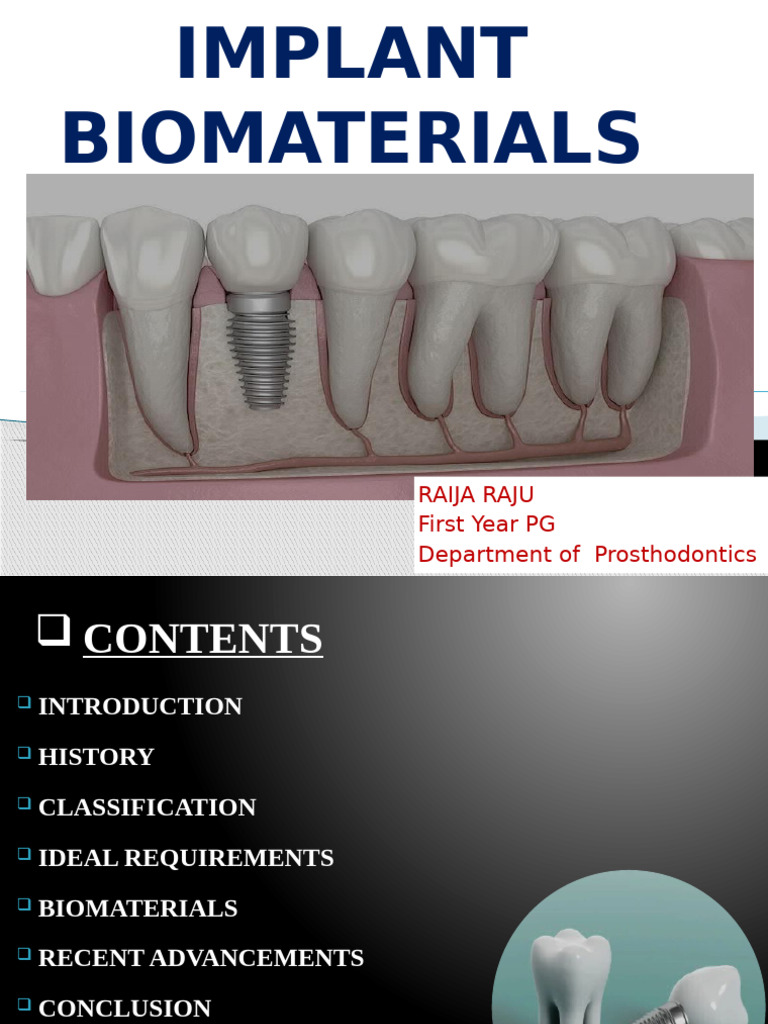 Overview of Implant Biomaterials | PDF | Corrosion | Strength Of Materials