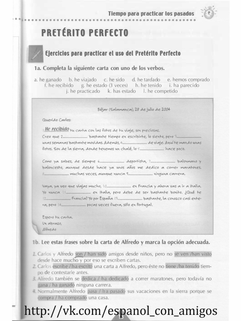 Preterito Perfecto Extra | PDF