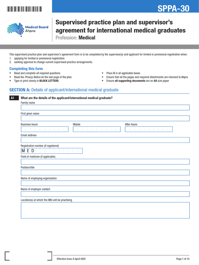 SPPA-30: Supervised Practice Plan Guide | PDF | Medical Record | Hospital