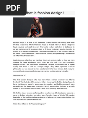 What is fashion design