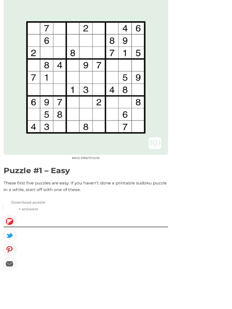Sudoku-Puzzle-50 Samples | PDF