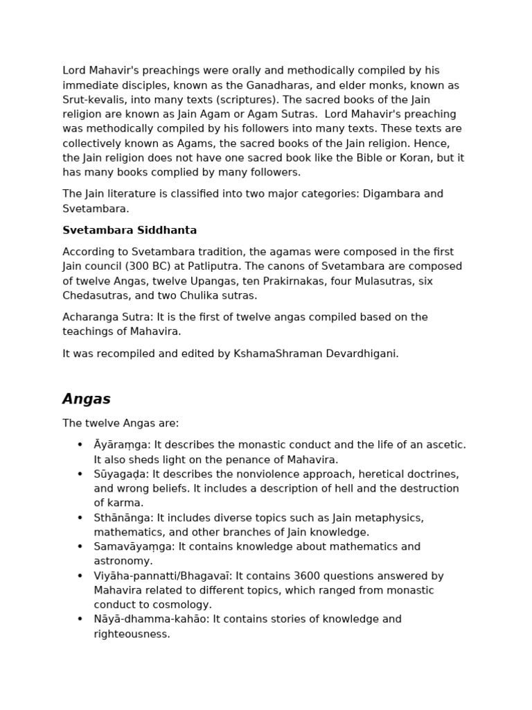 Mahavira's Teachings and Jain Agams | PDF | Indian Philosophy | Indian ...