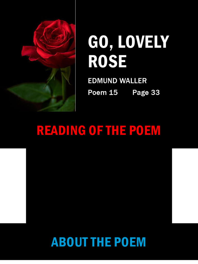 Go, Lovely Rose: A Poetic Appeal | PDF | Poetry | Lyric Poetry
