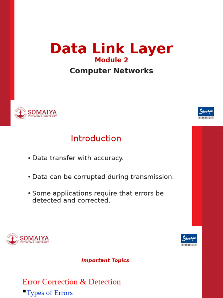 Module 2 Updated 2024 | PDF | Error Detection And Correction | Channel ...