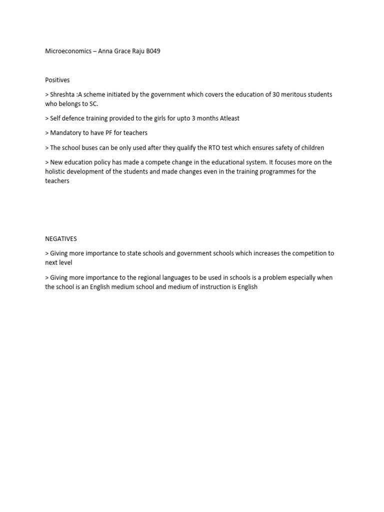 Microeconomics - Anna Raju B049 | PDF | Social Science | Wellness