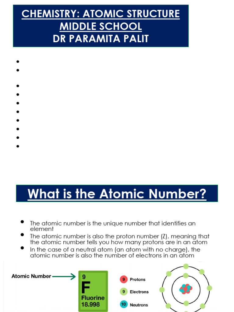 Middle School Chemistry: Atomic Structure | PDF | Ion | Atoms