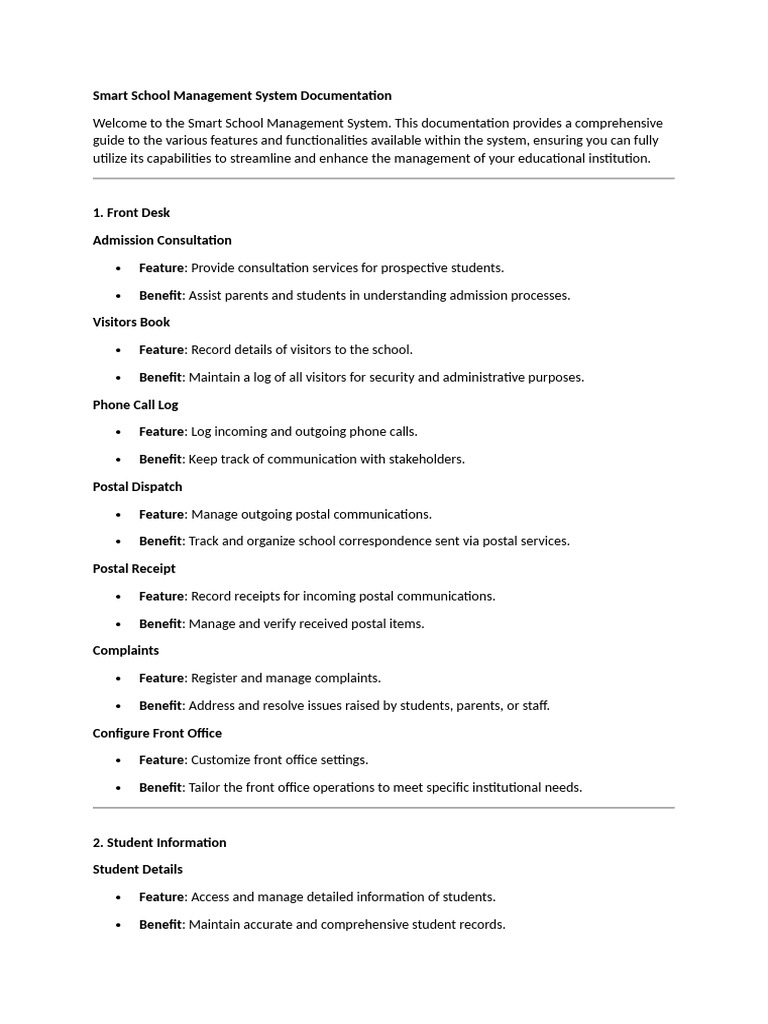 Smart School Management System Guide | PDF | Educational Technology ...