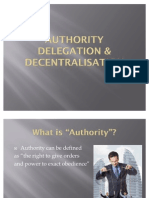 Authority Delegation & Decentralisation