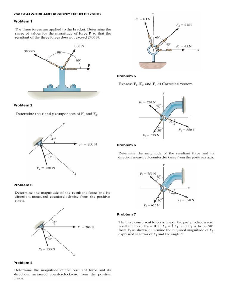 2nd Seatwork and Assignment in Physics | PDF | Science & Mathematics