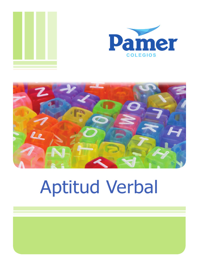 Aptitud Verbal - 2° - IB - PAMER 2016 | PDF | Origami | Palabra