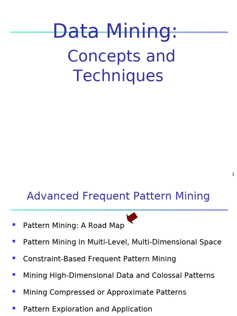Advanced Techniques in Pattern Mining | PDF